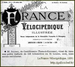 La France Vélocipédique - Joyeux Théodore